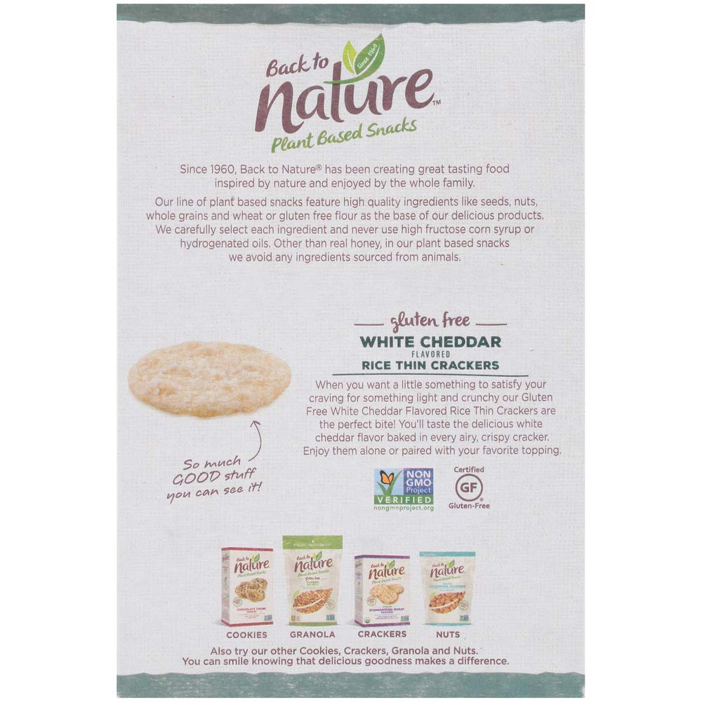 Back To Nature Gluten Free Crackers Non Gmo White Cheddar Rice Thins 4 Ounce Amazon Com Grocery Gourmet Food Back To Nature Gluten Free Crackers Non Gmo White Cheddar Rice Thins 4 Ounce Amazon Com Grocery Gourmet Food