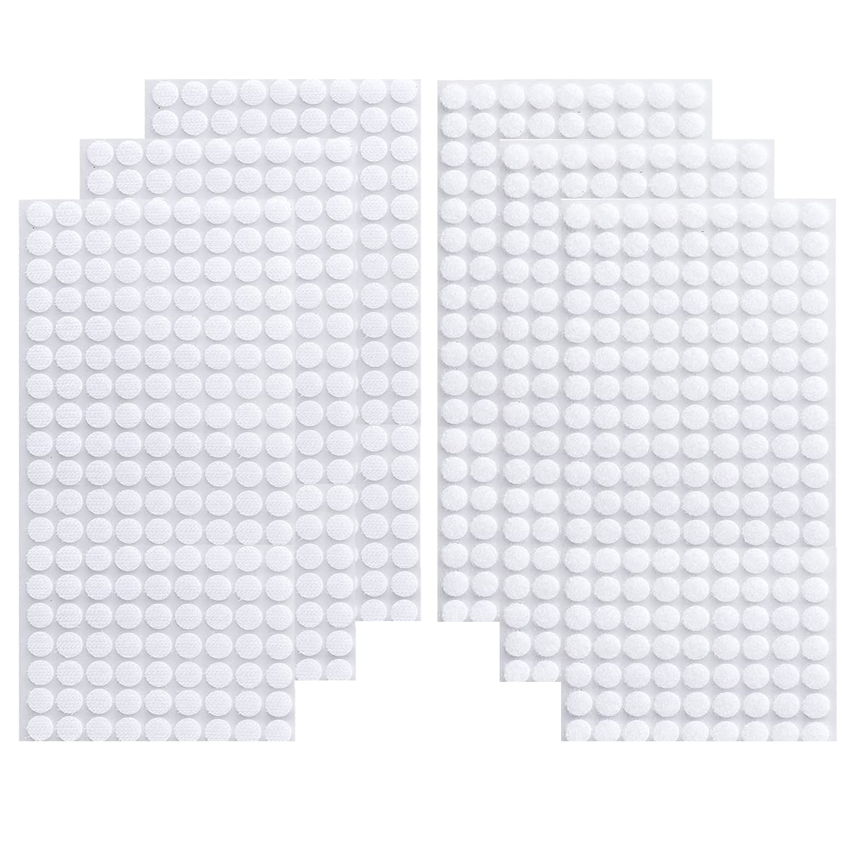 Photo 1 of Vkey 1008pcs 0.39in Diameter Sticky Back Coins Hook Loop Self Adhesive Dots White