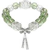 KBYRONIA Beaded Bracelets for Women, Healing Handmade Gemstone Crystal Bracelet,Nature's Beauty Spiritual Essence Boho Bracelets,Jewelry Birthday Gifts Elastic Stretch Bracelet,Money Bracelets