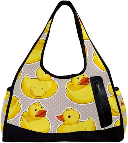 Amazon Mystage ボストンバッグ ダッフルバッグ レディース メンズ アヒル キャリーバッグ 旅行 修学旅行 ライブ お泊まり ショルダーバッグ スポーツバッグ スポーツトートバッグ