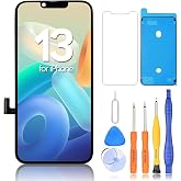 Ayake for iPhone 13 Screen Replacement, 6.1 inch FHD LCD Display and Touch Digitizer Screen, True Tone Programmable, Face ID Remains (for A2633, A2482, A2631, A2634, A2635)