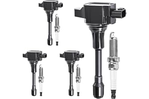 MOTOREVO Set of 4 Ignition Coil Pack & Spark Plugs 2.5L Compatible with Nissan Altima 2013 2014 2015 2016 2017 2018, Rogue 2014 2015 2016 2017 2018 2019 2020, Replaces # UF549 C1696
