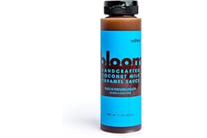 Bloom Caramel Salted Coconut Caramel Sauce – Vegan, Dairy-Free Dessert Topping, Small Batch Artisanal Quality, Made with Premium Ingredients, Perfect for Coffee, Ice Cream, and Baking – 11oz