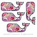 Vineyard Vines Colorful Flower Whale Stickers, Vinyl Decal - UV Protected & Waterproof, 2