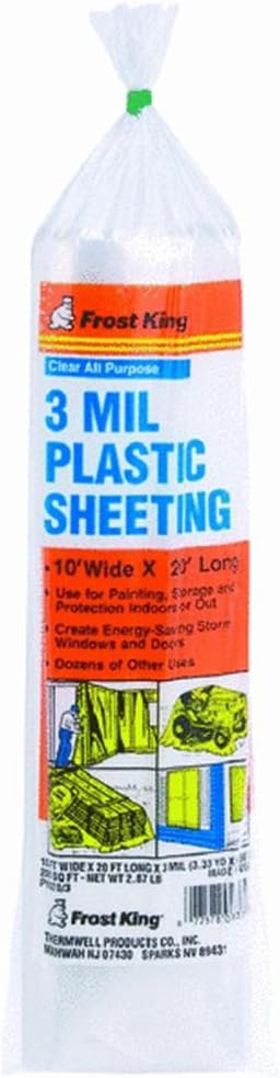 Frost King P2025 Polyethylene Sheeting, 20' x 25' x 4 mil., Clear - - 