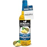 Syruvia Sugar Free Pineapple Syrup - Premium Flavoring for Tea, Beverages, Desserts, Ice Cream, and Cocktails - Kosher, Glute