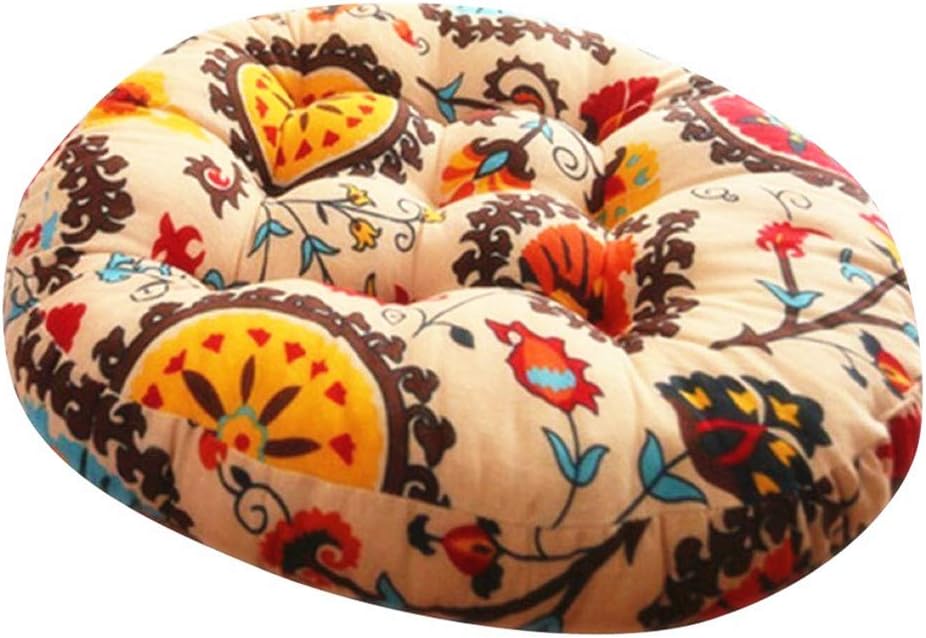 zhengjun Meditation Cushion Poufs Floor Cushion Seating Pad Floor Pillow Meditation Pillow Bohemia Round Cushion 22" x 22" (F)