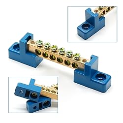 Bonsicoky 2Pcs Ground Bus Bar Terminal