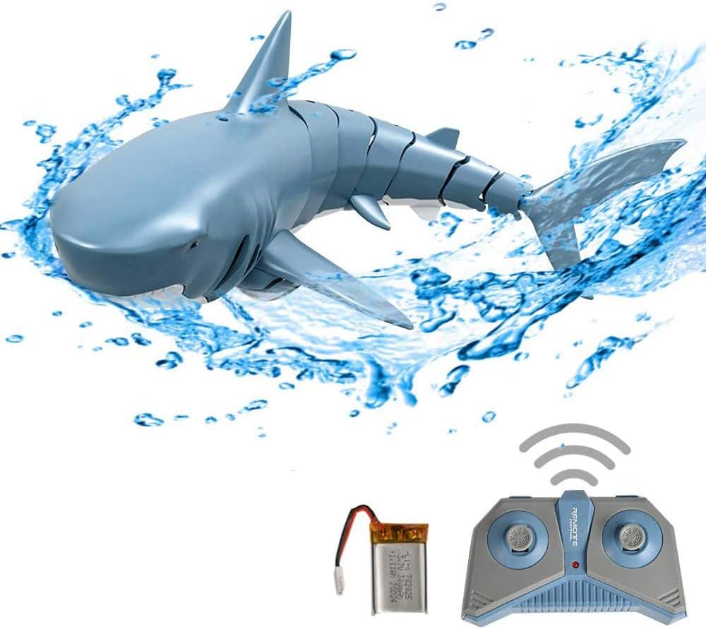 Qianyuyu Remote Control Shark Toys 2.4G Simulation Remote