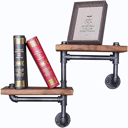 Estantes De Tubería Industrial De 2 Capas, Estante De Pared ...