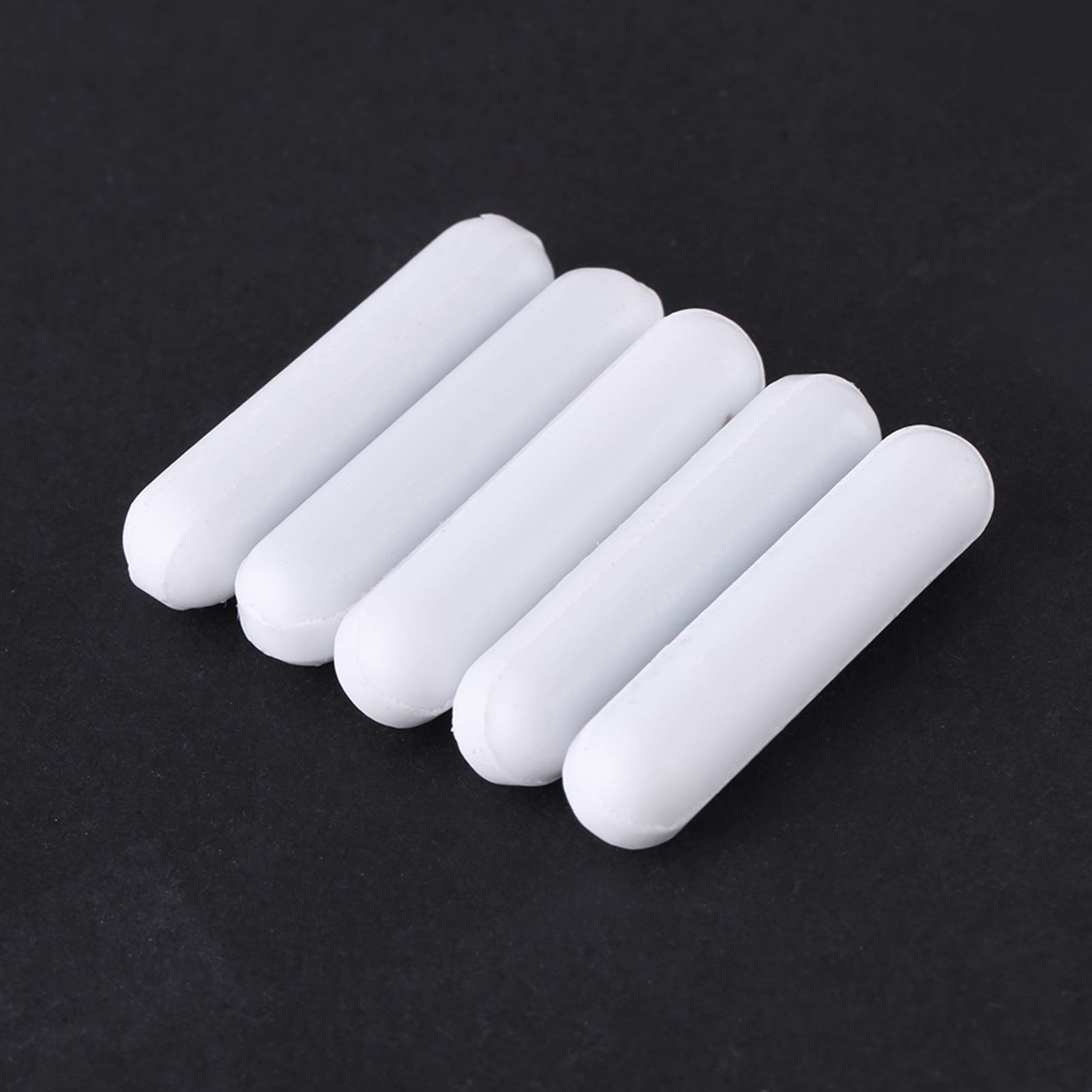 TOPINCN 5pcs Magnetic Stirrer Mixer Stir Bar Type-C White Color PTFE Stir Bar Laboratory Stirrer Flea Lab for Magnetic Mixer (C7*30mm)