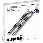 uni-ball Uniball Vision Elite Pens - 0.5mm Fine Point Micro Tip - 6 Black & 6 Blue Ink Pens (Total of 12) - Smooth-Flowing In