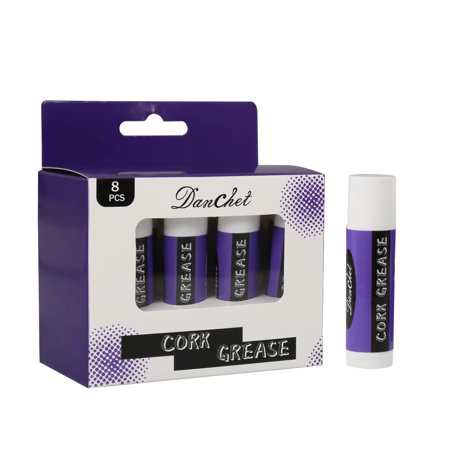 Photo 1 of 8 Piece Saxophone Clarinet Cork Grease, Lubricating Tube Cleaning Care Product for Clarinets, Saxophones, Oboes, Flutes, Bass Clarinets, Etc.