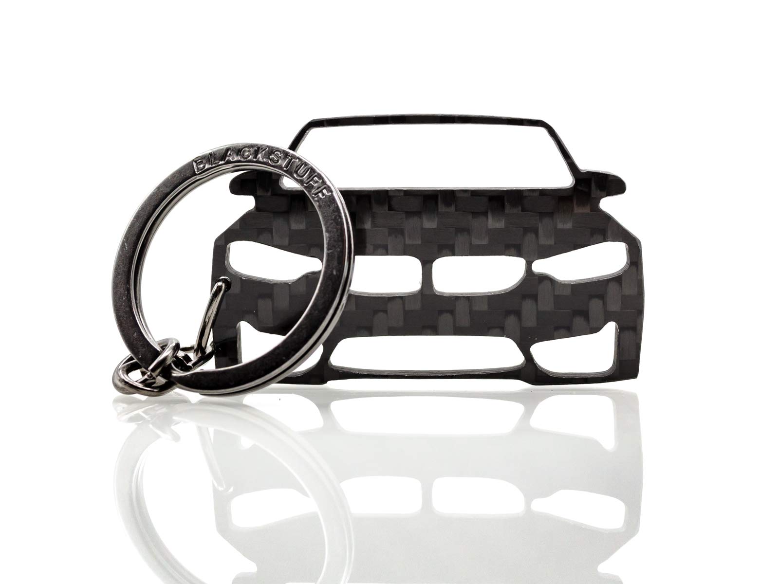 BlackStuff Carbon Fiber Keychain Keyring Ring Holder Compatible with M3 M4 F80 F81 F82 F83 BS-150
