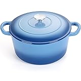 E-far Dutch Oven Pot with Lid, 5 Quart Enameled