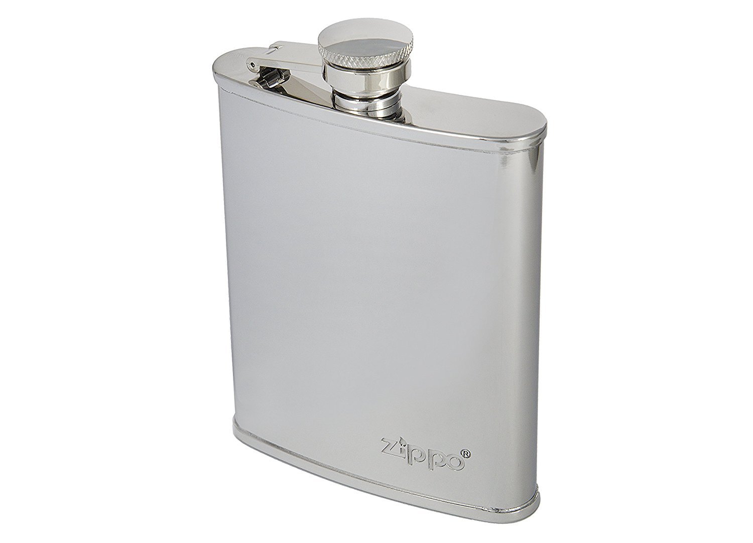 Zippo Unisex's Hip Flask, Polished Chrome, 6 oz