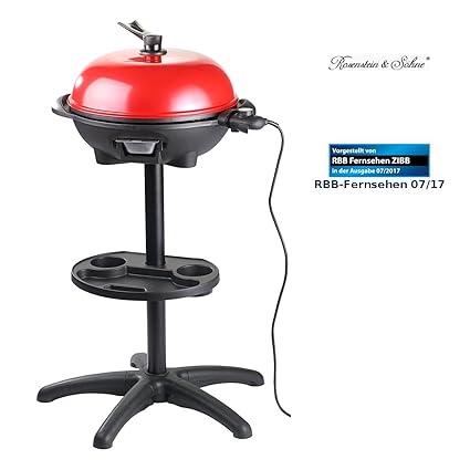 Rosenstein & Söhne Elektro Kugel Grills: 5in1-Elektro-Kugelgrill mit Temperaturregler und Zubehör, 1.500 W (Elektrischer Kuge