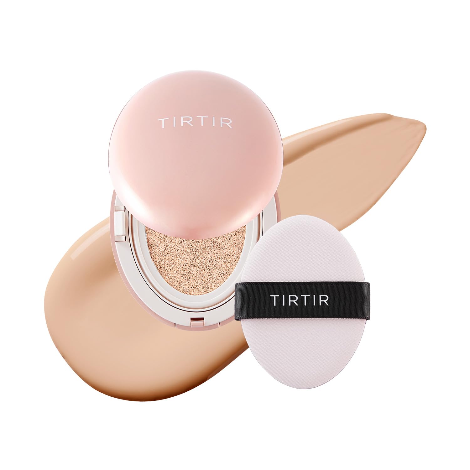 Photo 1 of [*Mini Size*] TIRTIR All Cover Pink Cushion | Korean Cushion Foundation, (#17C Porcelain, 0.15 Fl Oz)