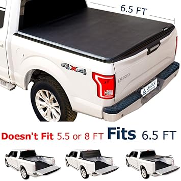 Amazon Com Leader Accessories 6 5ft Tri Fold Tonneau Truck Bed Cover Compatible With 2015 2016 2017 2018 Ford F150 Styleside Trucks Short Bed Automotive