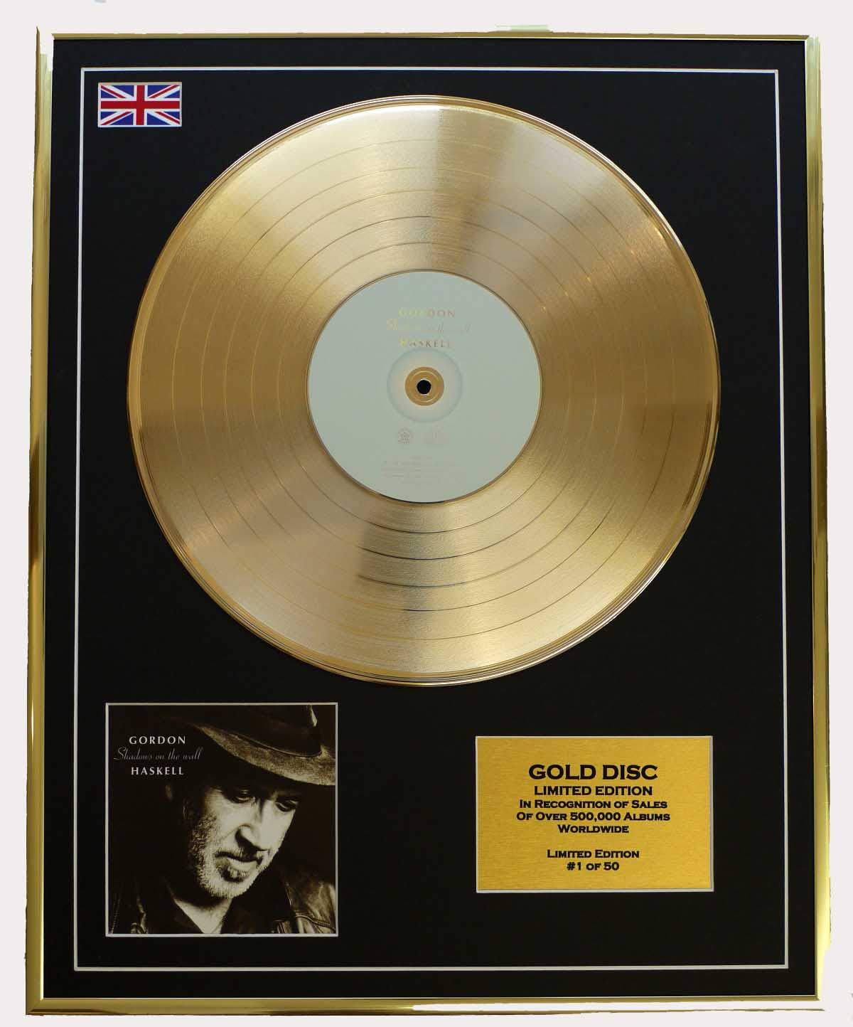 GORDON HASKELL/Cd Gold Disc Record Limited Edition/SHADOWS ON THE WALL