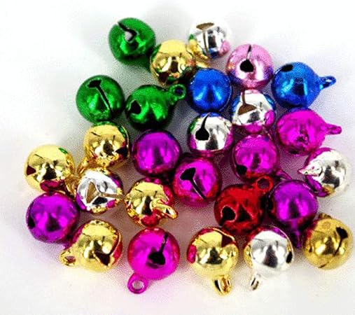 Immagini Campane Di Natale.Campana Di Rame 50 Pezzi Rotonda Campana Di Metallo Jingle Campane Di Perle Di Bronzo Multicolore Carino Gioielli Fai Da Te Decorazione Di Natale Per Braccialetti Fai Da Te Collana Amazon It Casa E Cucina
