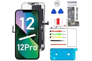 GOODFIXER for iPhone 12/12 Pro LCD Screen Replacement 6.1 inch Display Digitizer Touch Screen Assembly with Full Repair Tools Kits, Support (Face ID&&3D Touch)