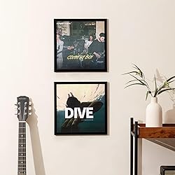 eletecpro 12.5x12.5 Black Record Frame, Sturdy and