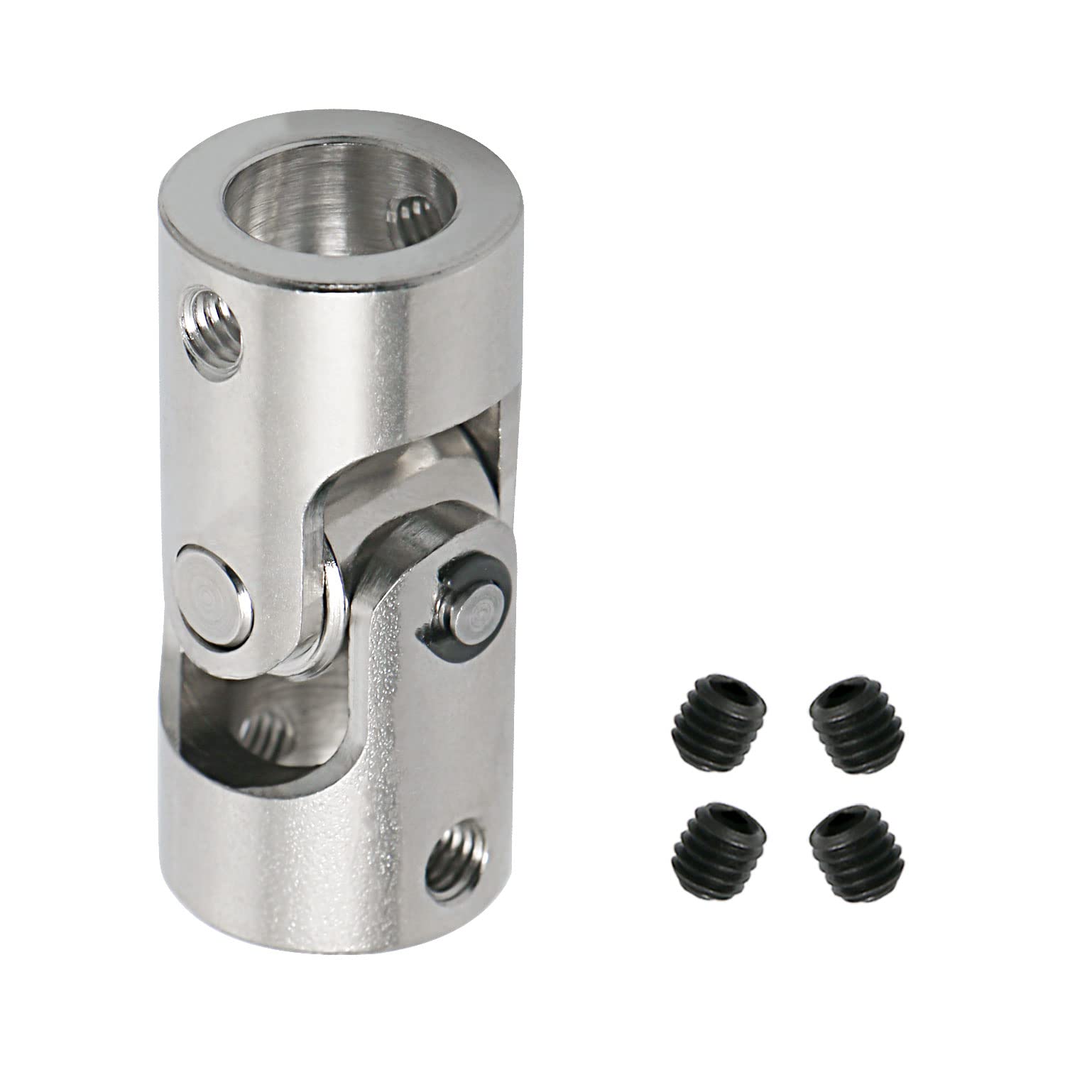 Ohamtes 1Pcs shaft diameter 10mm to 10mm universal coupling Rotatable universal steering shaft U-joint coupler
