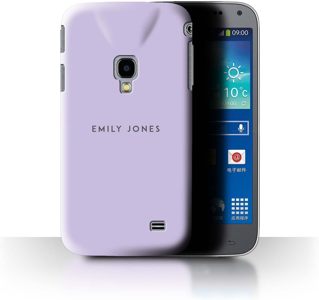 Personalised Custom Pastel Stamp Case for Samsung Galaxy Beam 2/G3858/Purple Design/Initial/Name/Text DIY Cover