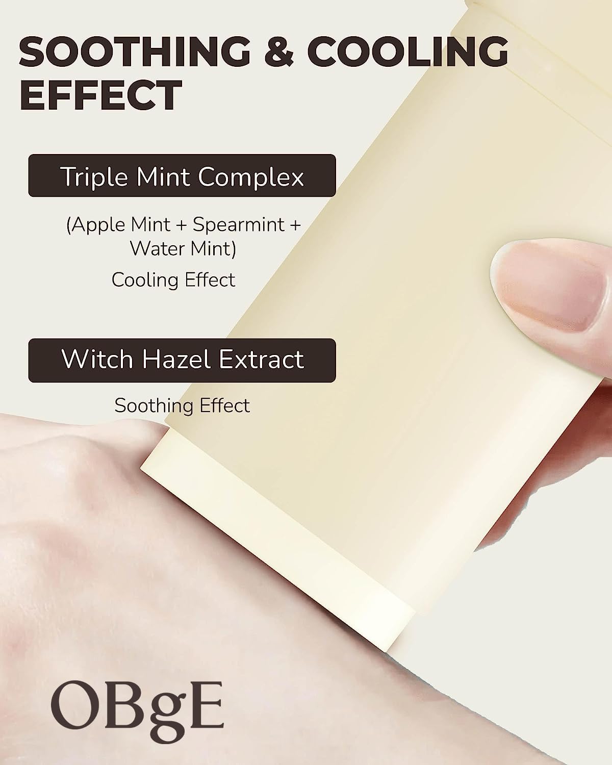 OBgE Oil Control Stick (0.6oz) - Non-Greasy, Soothing & Cooling Facial Care. High Defense. Lightweight, Long-Lasting Protection, Oil Absorption, No Clumps. Travel Essentials. Witch Hazel, Mint.