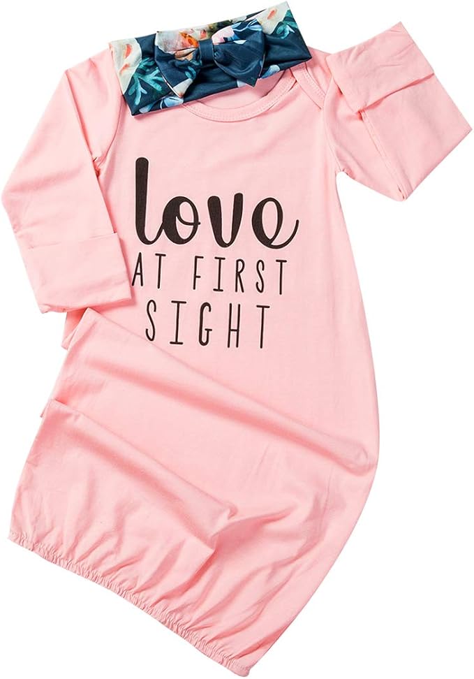 Baby Girl Gowns Newborn Infant Baby Girls Sleeping Gown Swaddle Pajamas