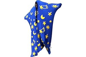 KreyNa Sensory Body Sock for Kids, 40" x 27" Full Body Sock Sensory Sack Glow in the Dark for 3-5 Autistic Children, Good for Height: 30"-41" Small, Blue