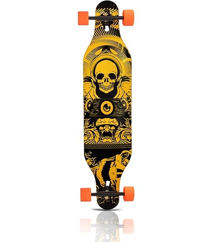 Longboard Skateboard Complete - 31 Inch Pro Small Longboard For Hybrid, Freestyle, Carving