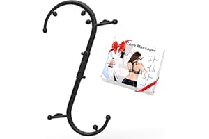 AISZG Birthday Gifts for Women/Men Back and Neck Massager - Massage Trigger Point Cane,Self Massage Tool Muscle Release Tool(Black), Gifts for Women/Men