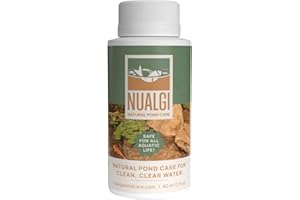 Nualgi Pond Care Natural Pond Cleaner, 60ml, Clarifier for Fish Ponds, Safe for All Aquatic Life Including Koi, Pond Water Clarifier Treats Up to 60,000 Gallons