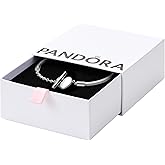 Pandora Moments Heart T-Bar Closure Snake Chain Bracelet - Compatible Moments Charms - Gift for Her Shine - With Gift Box