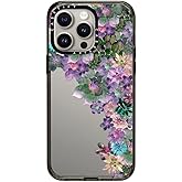 CASETiFY Impact Case for iPhone 15 Pro Max [4X Military Grade Drop Tested / 8.2ft Drop Protection] - Flower Prints - My Succulent Garden - Clear Black