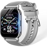 ZYVICXFJ Smart Watch 1.8 Inch Large Screen for Men Women Bluetooth 5.4 Pedometer Watch Sport Watch Multi-Sport Modes Talk/Message Notification Music Played Silver (Silver)