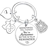 Nfyxcaz Birthday Keychain Gifts for Women Men Inspirational Birthday Keyring for Friends BBF Happy Birthday Keychain Gifts