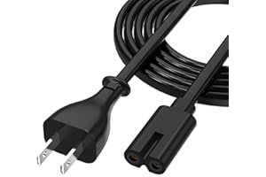 AGVEE 10ft TV Power Cord, Concise I-Shaped IEC C7 UL Listed 2-Prong AC Power Cable IEC C7 C8 Compatible with Samsung LG Sony 