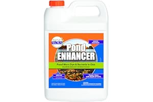 POND WORX Pond Enhancer Gallon - Pondworx Concentrated Blue Dye with Pondworx Bacteria, 2 in 1 Formulation - Treats 1 Acre - Safe for Fish, Wildlife, Pets & Children