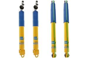 Bilstein 4600 Series Set of Front & Rear Monotube Shocks fits 2011 2024 Silverado Sierra 2500 HD 3500 HD | Includes TrendsAuto Decal | 24-196437 24-196444