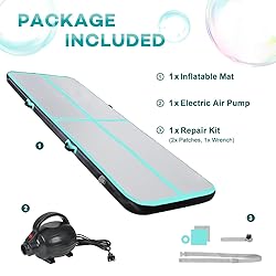 KIKILIVE Inflatable Air Gymnastics Tumbling Mat