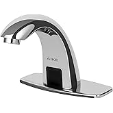 AIKE Touchless Bathroom Faucet for Commercial Automatic Sink Tap, Polished Finsh,Model AK7500(Battery Operated)