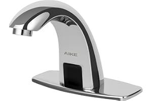 AIKE Touchless Bathroom Faucet for Commercial Automatic Sink Tap, Polished Finsh,Model AK7500(Battery Operated)