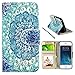 iPhone 5s Case, UrSpeedtekLive iPhone SE Wallet Case, Premium PU Leather Funny Case Flip Cover with Card Slots & Stand For iPhone 5/5S/SE, Mandala Flower Pattern