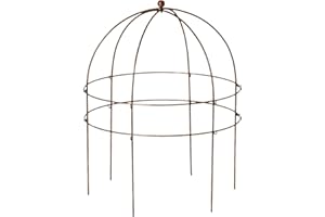 GARDENER'S SUPPLY COMPANY Gardeners Supply Company Jardin Bird Cage Plant Support | Large Sturdy Grow-Through Steel Flower Trellis and Garden Decor | Best to Support Peonies, Baptisia, Sedum & Other Perennial Flowers - 26" H
