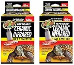 (2 Pack) Zoo Med ReptiCare Ceramic Infrared Heat Emitter 60 Watts