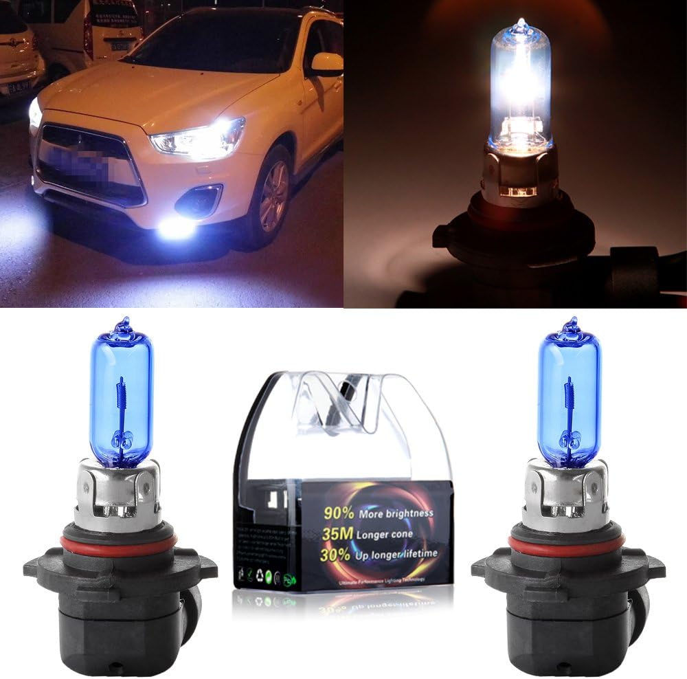 Combo Halogen High Low Beam Light Pair 9005HB3 White 100W Xenon