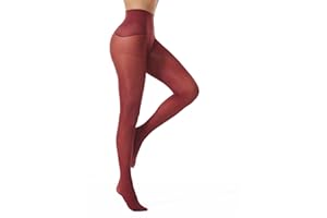 Frola Oil Shiny Stockings Pantyhose 360°Seamless Crotch High Waist Smooth Tights for Women